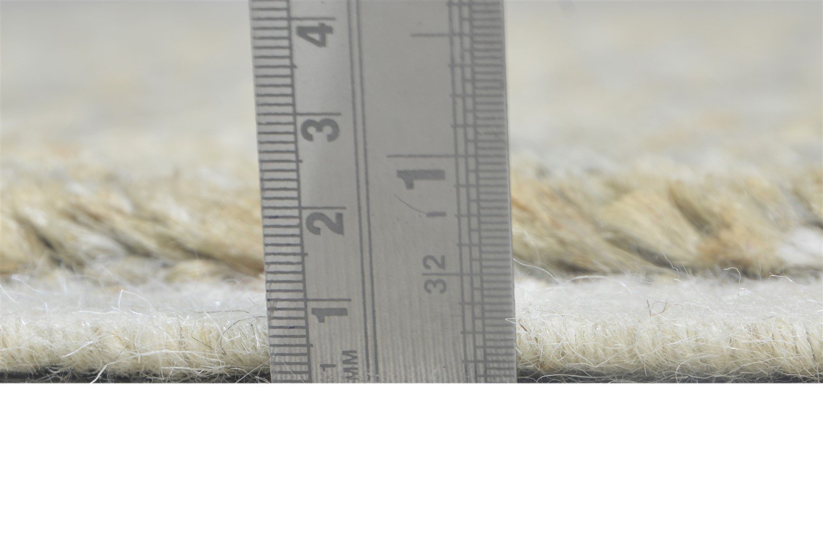 Brown Wool / Jute Rug 5X8 Modern Hand Knotted Scandinavian Abstract Room Size   7864879841429