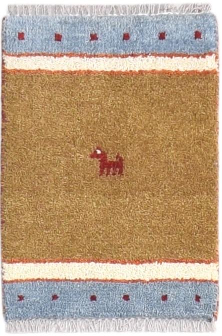 Brown Wool Rug 1' X 2' Persian Hand Knotted Southwestern Tribal Small Carpet   7865185304725