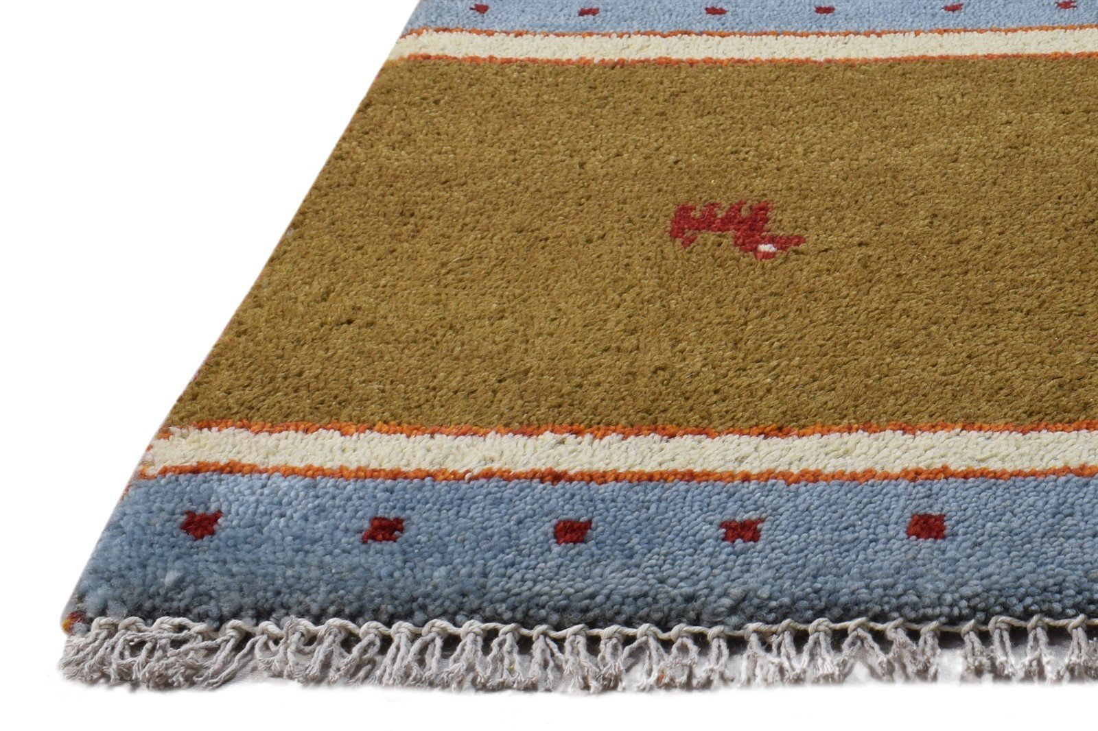 Brown Wool Rug 1' X 2' Persian Hand Knotted Southwestern Tribal Small Carpet   7865185304725