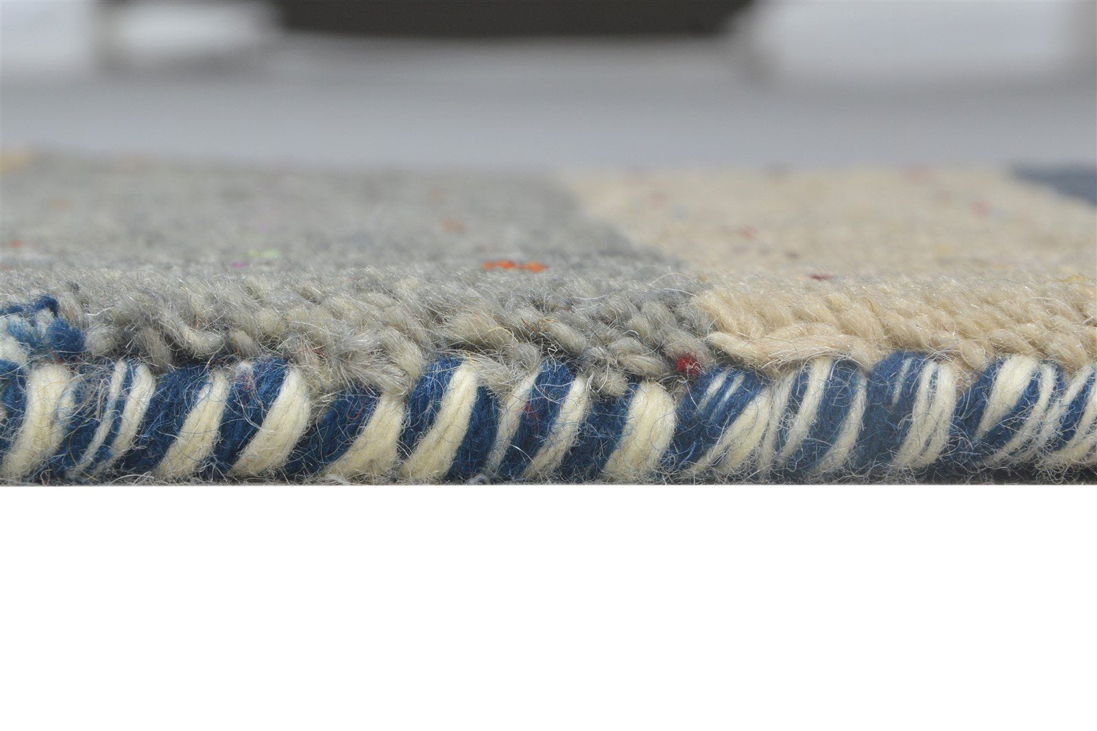 Brown Wool Rug 1' X 2' Southwestern Hand Knotted Gabbeh Tribal Small Carpet   7865098666133