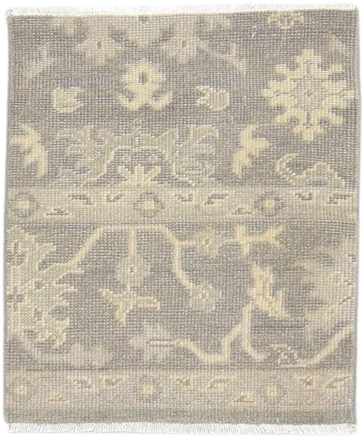 Brown Wool Rug 2' X 2' Persian Hand Knotted Oushak Oriental Small Carpet   7864841240725