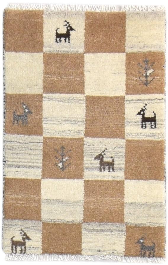 Brown Wool Rug 2' X 2' Southwestern Hand Knotted Gabbeh Tribal Small Carpet   7865102008469