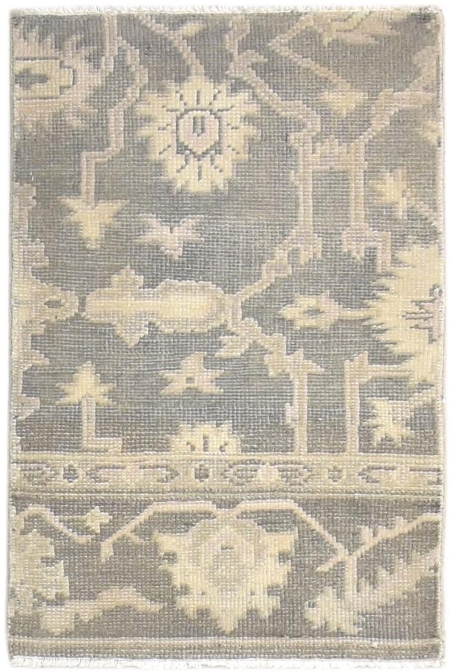 Brown Wool Rug 2' X 3' Persian Hand Knotted Oushak Oriental Small Carpet   7865143591061