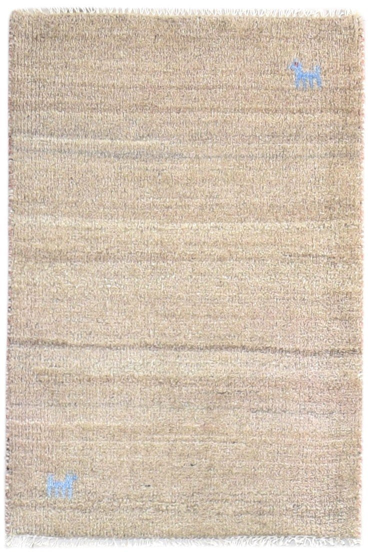 Brown Wool Rug 2' X 3' Tribal Hand Knotted Southwestern Solid Small Carpet   7865065078933