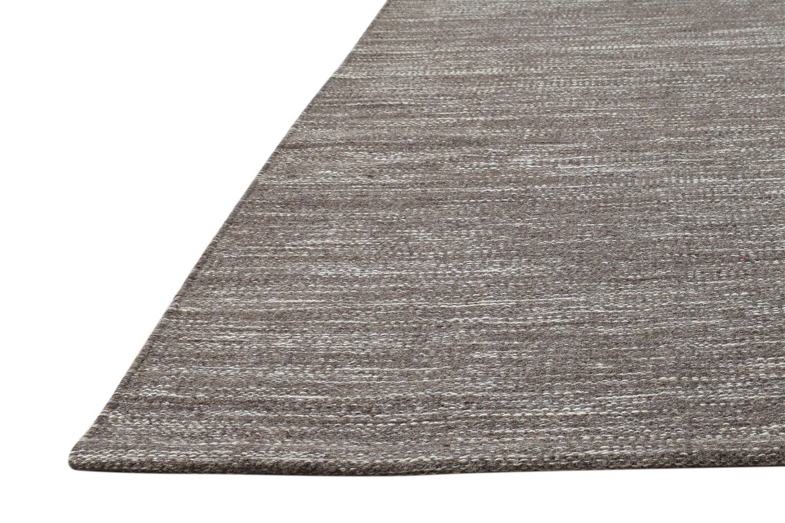 Brown Wool Rug 3' X 4' Modern Dhurrie Scandinavian Solid Small Carpet   7865168887957