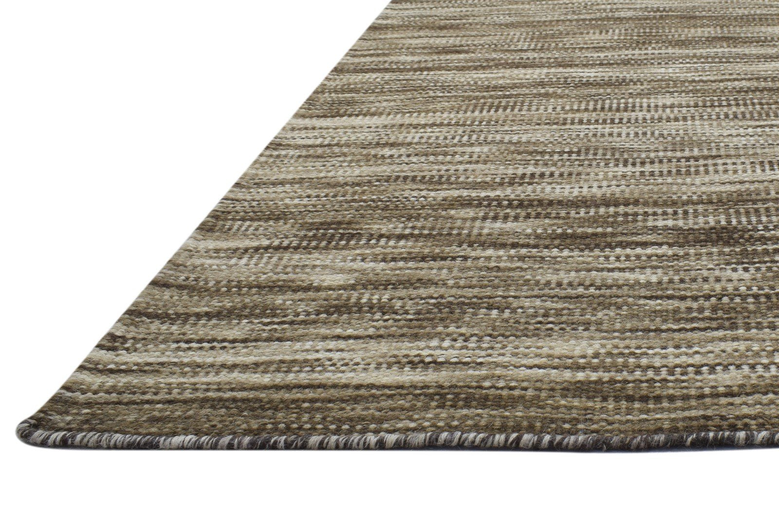 Brown Wool Rug 5' X 7' Modern Dhurrie Scandinavian Stars Room Size Carpet   7864150294677
