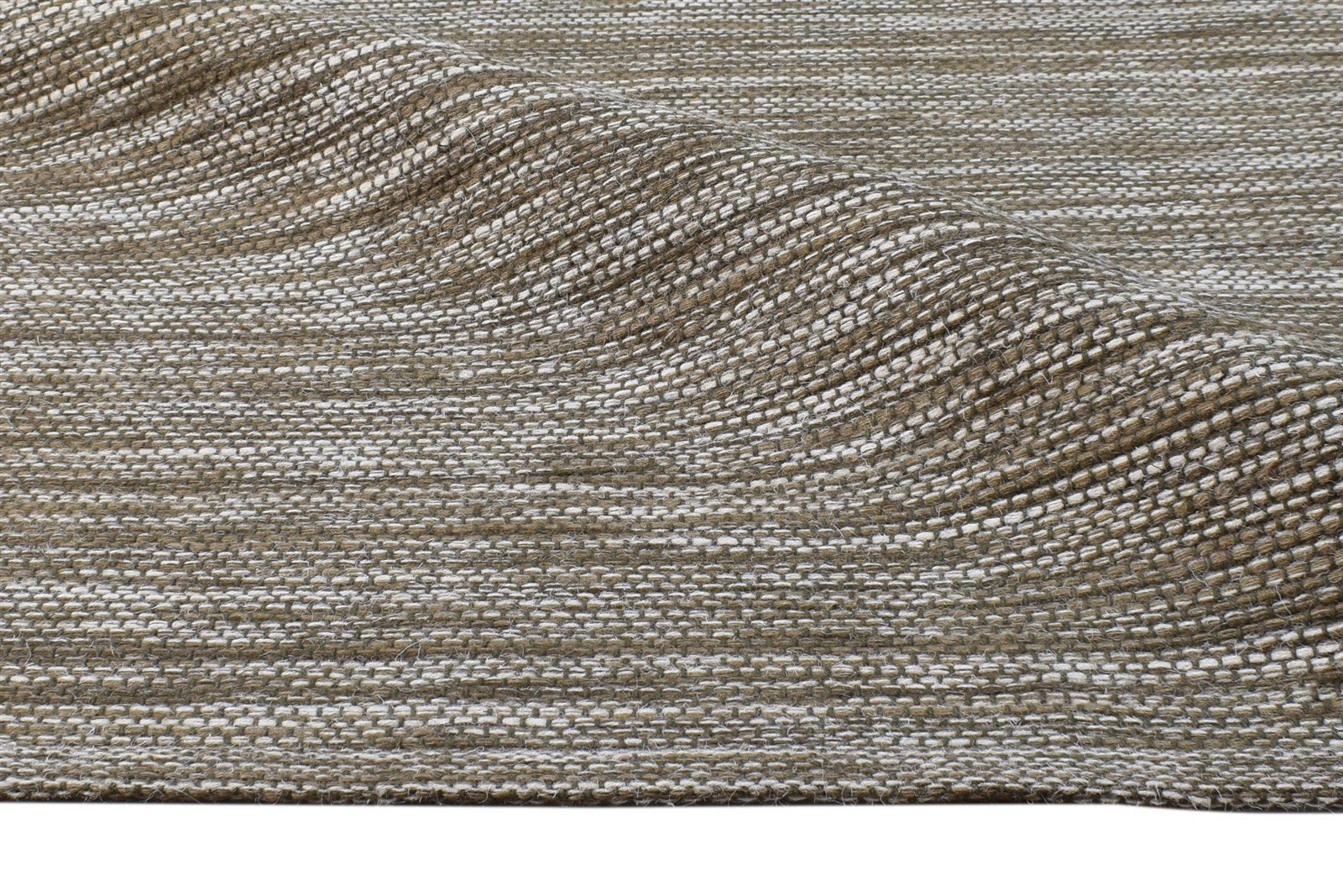 Brown Wool Rug 5' X 8' Modern Dhurrie Scandinavian Solid Room Size Carpet   7865164300437