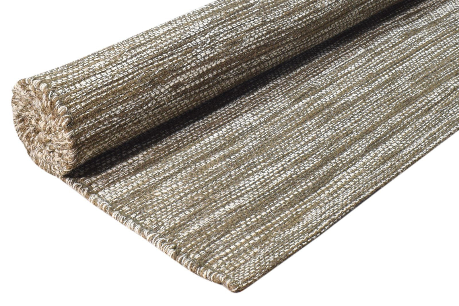 Brown Wool Rug 5' X 8' Modern Dhurrie Scandinavian Solid Room Size Carpet   7865164300437