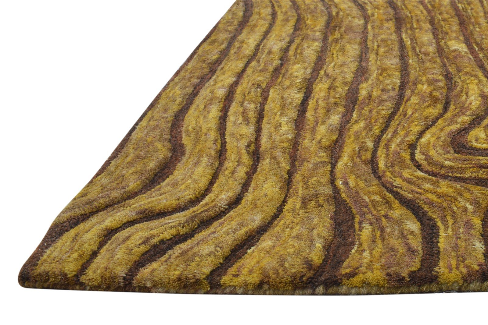 Brown Wool Rug 5' X 8' Modern Hand Tufted American Abstract Room Size Carpet   7865074483349