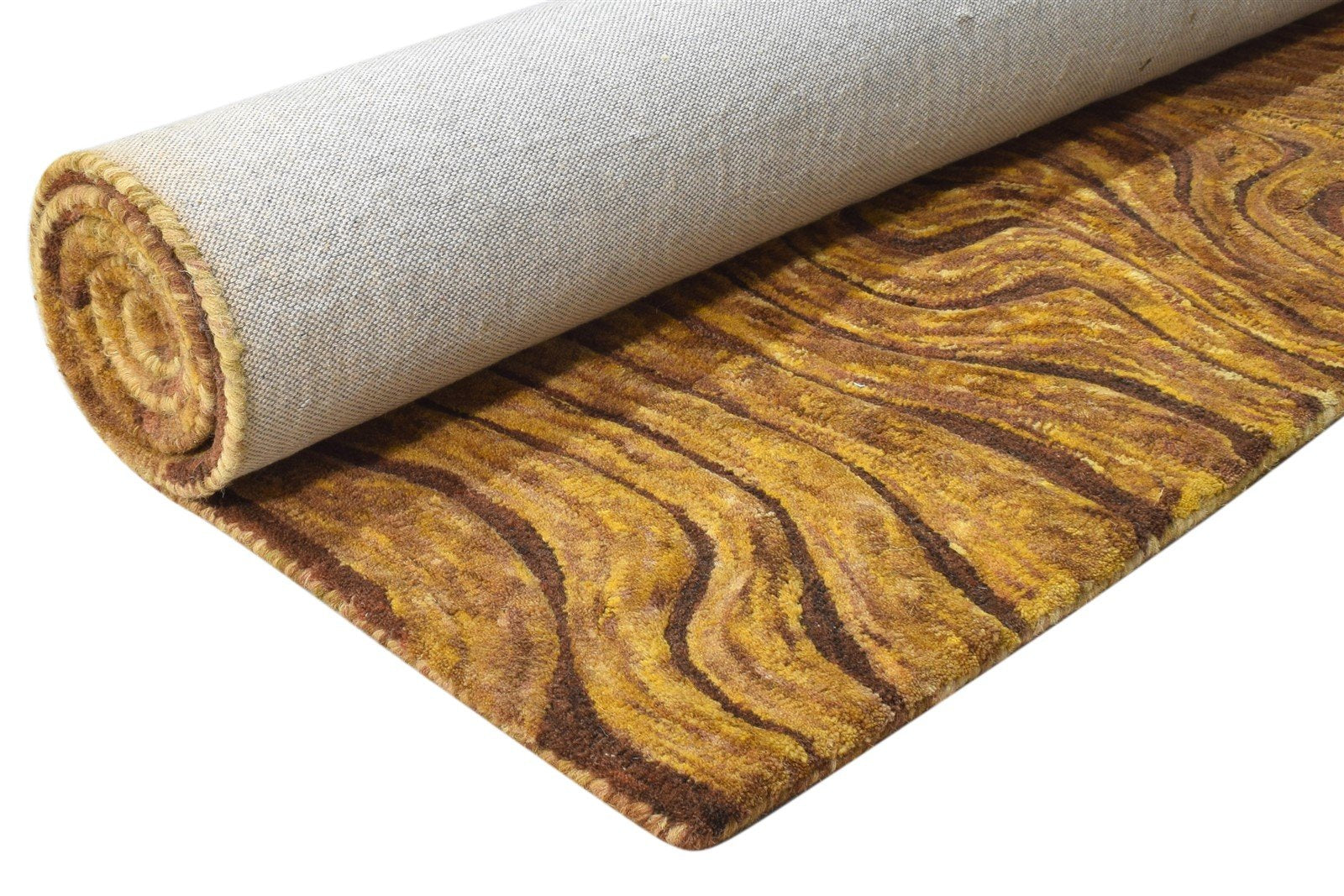 Brown Wool Rug 5' X 8' Modern Hand Tufted American Abstract Room Size Carpet   7865074483349