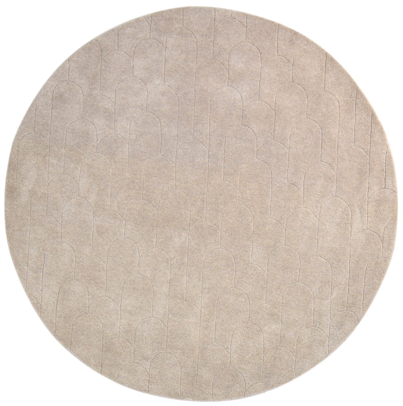 Brown Wool Rug 6X6 Modern Hand Tufted Scandinavian Geometric Room Size Carpet   7865145393301