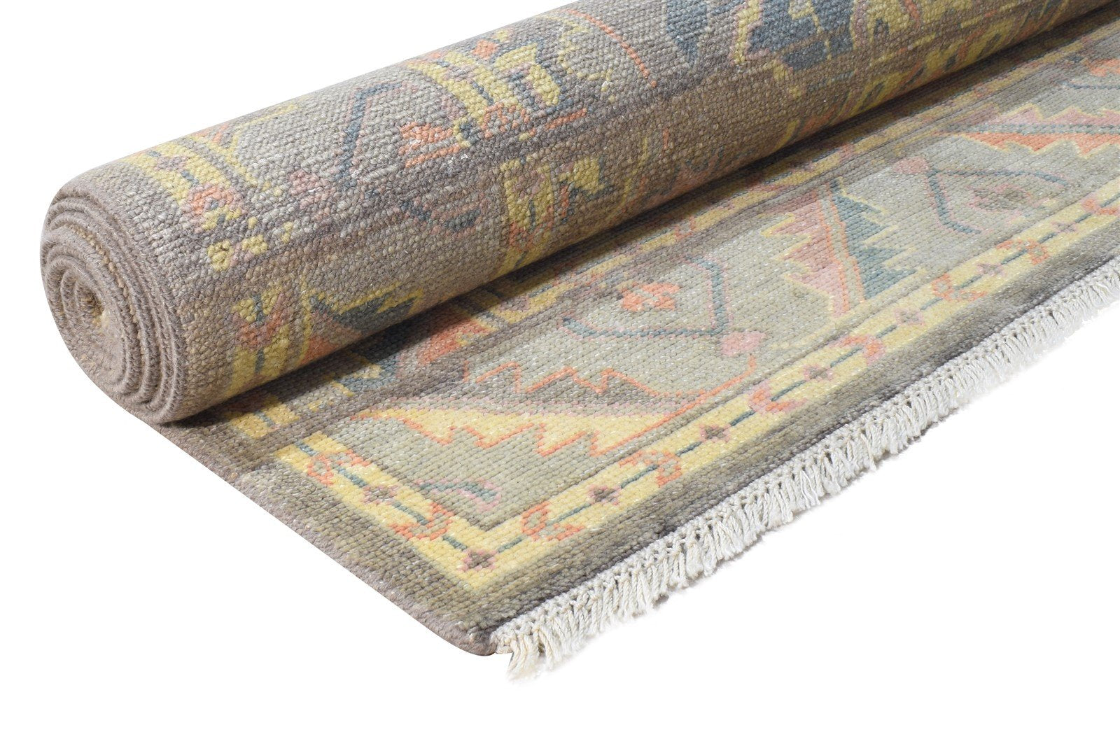 Brown Wool Rug 8' X 10' Persian Hand Knotted Oushak Oriental Large Carpet   7864625594517