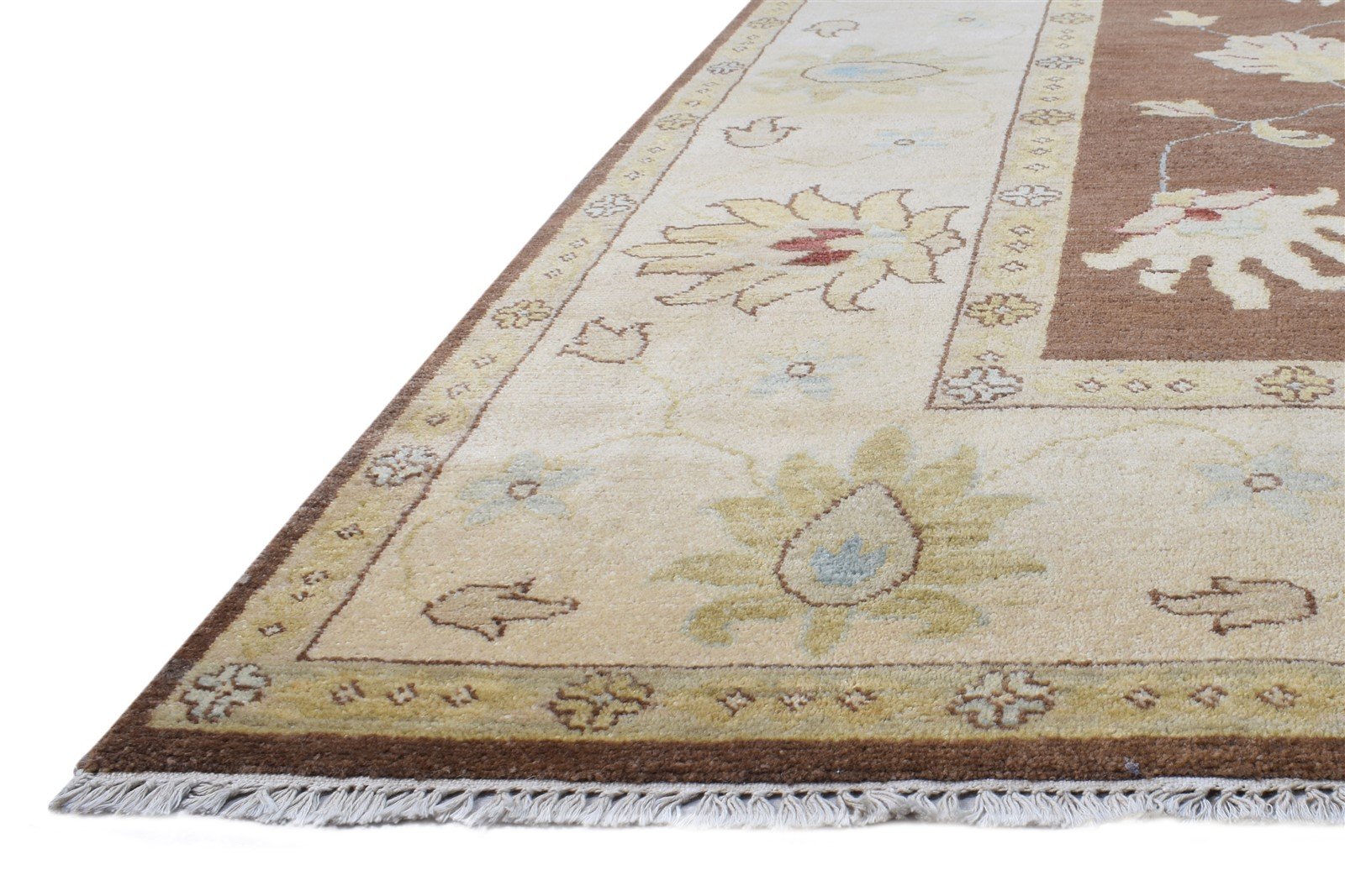Brown Wool Rug 8' X 10' Persian Hand Knotted Oushak Oriental Large Carpet   7864599937173