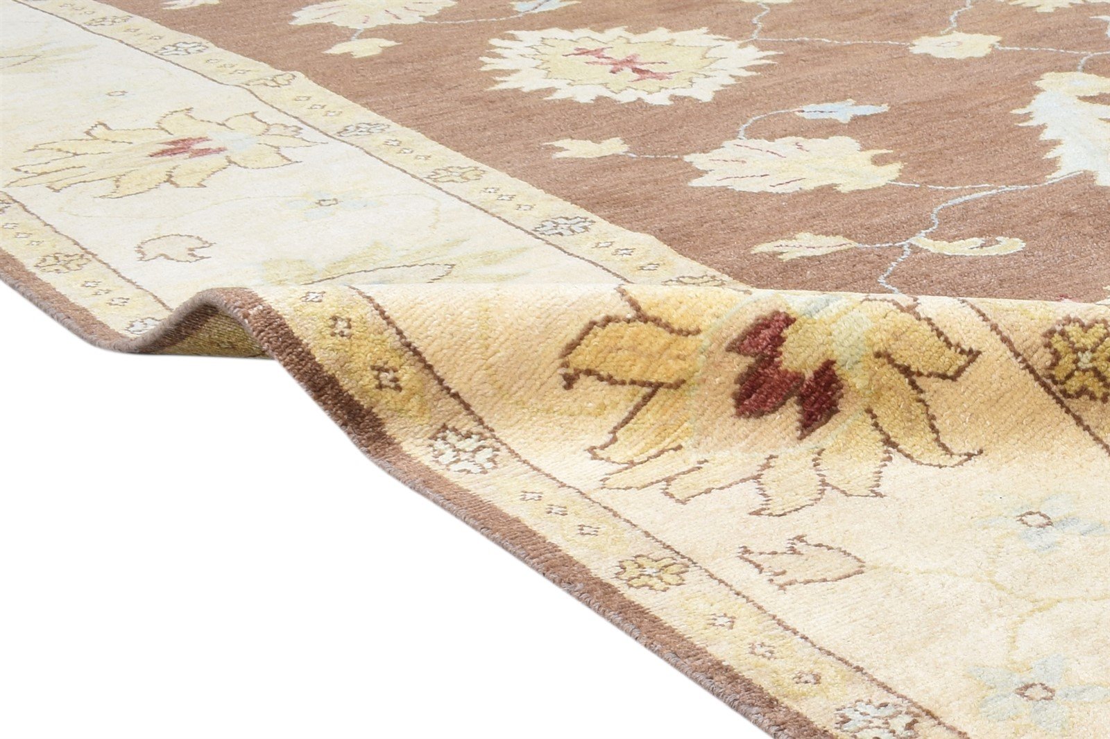 Brown Wool Rug 8' X 10' Persian Hand Knotted Oushak Oriental Large Carpet   7864599937173