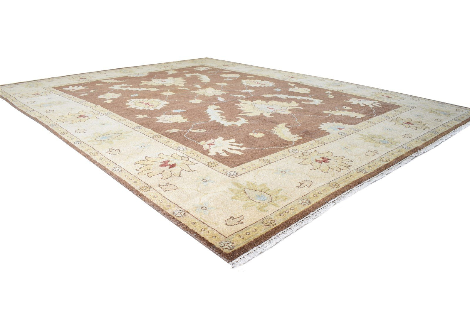 Brown Wool Rug 8' X 10' Persian Hand Knotted Oushak Oriental Large Carpet   7864599937173