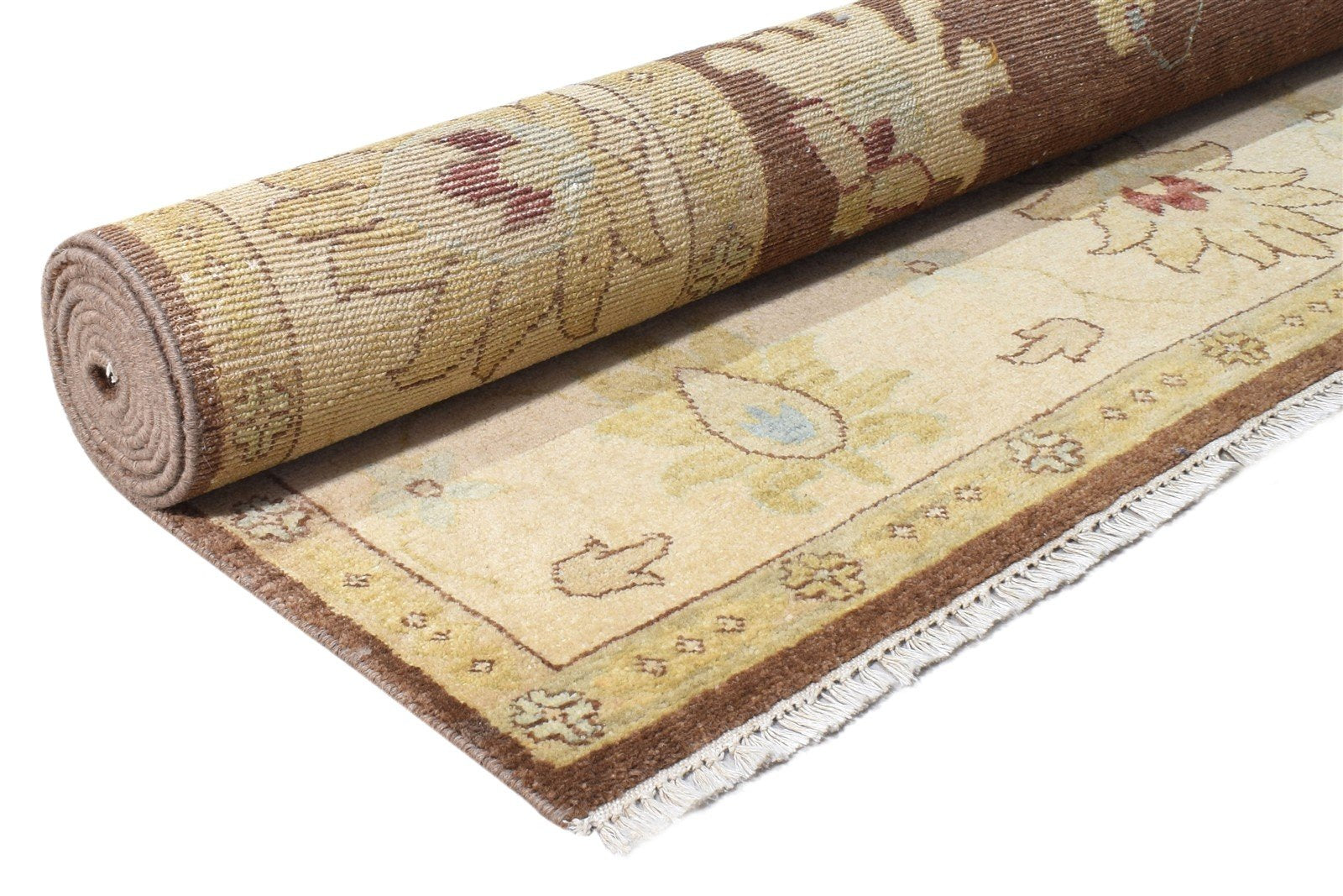 Brown Wool Rug 8' X 10' Persian Hand Knotted Oushak Oriental Large Carpet   7864599937173