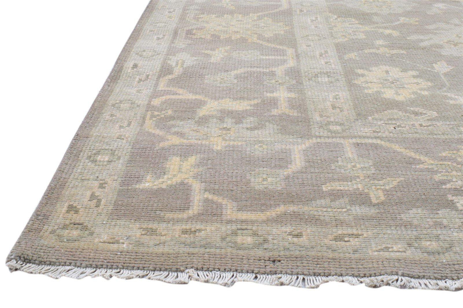 Brown Wool Rug 8' X 10' Persian Hand Knotted Oushak Oriental Large Carpet   7860688191637