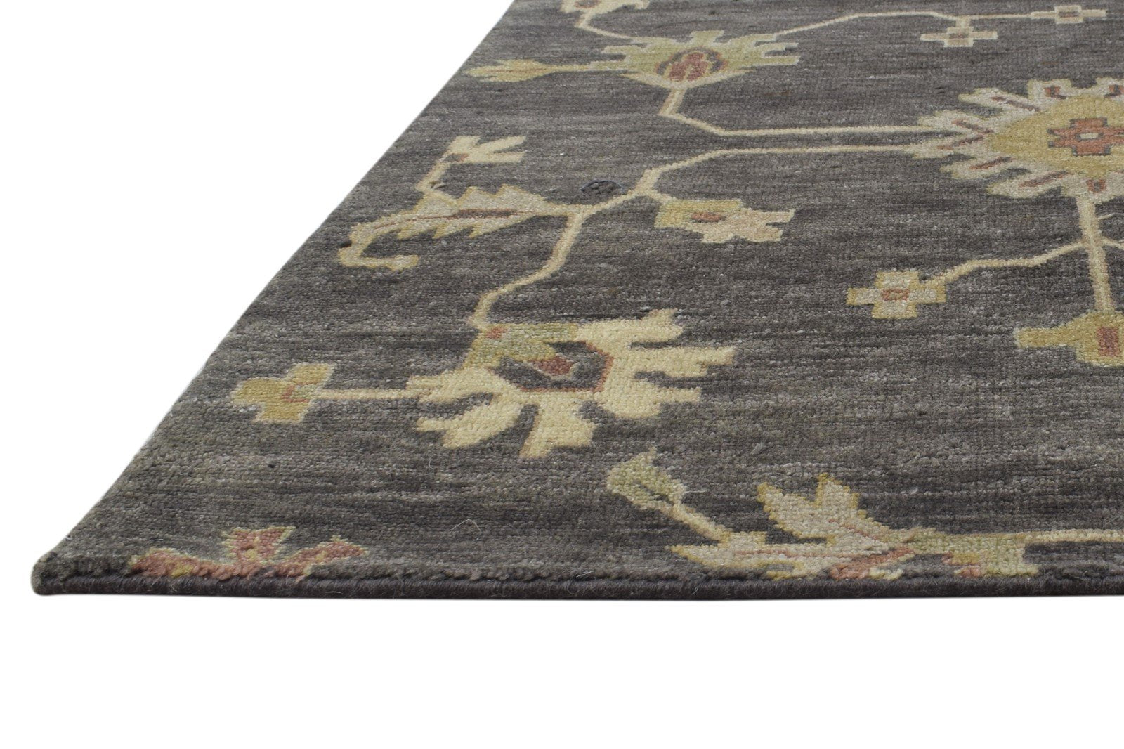 Brown Wool Rug 8' X 9' Persian Hand Knotted Kashan Oriental Large Carpet   7864497864853