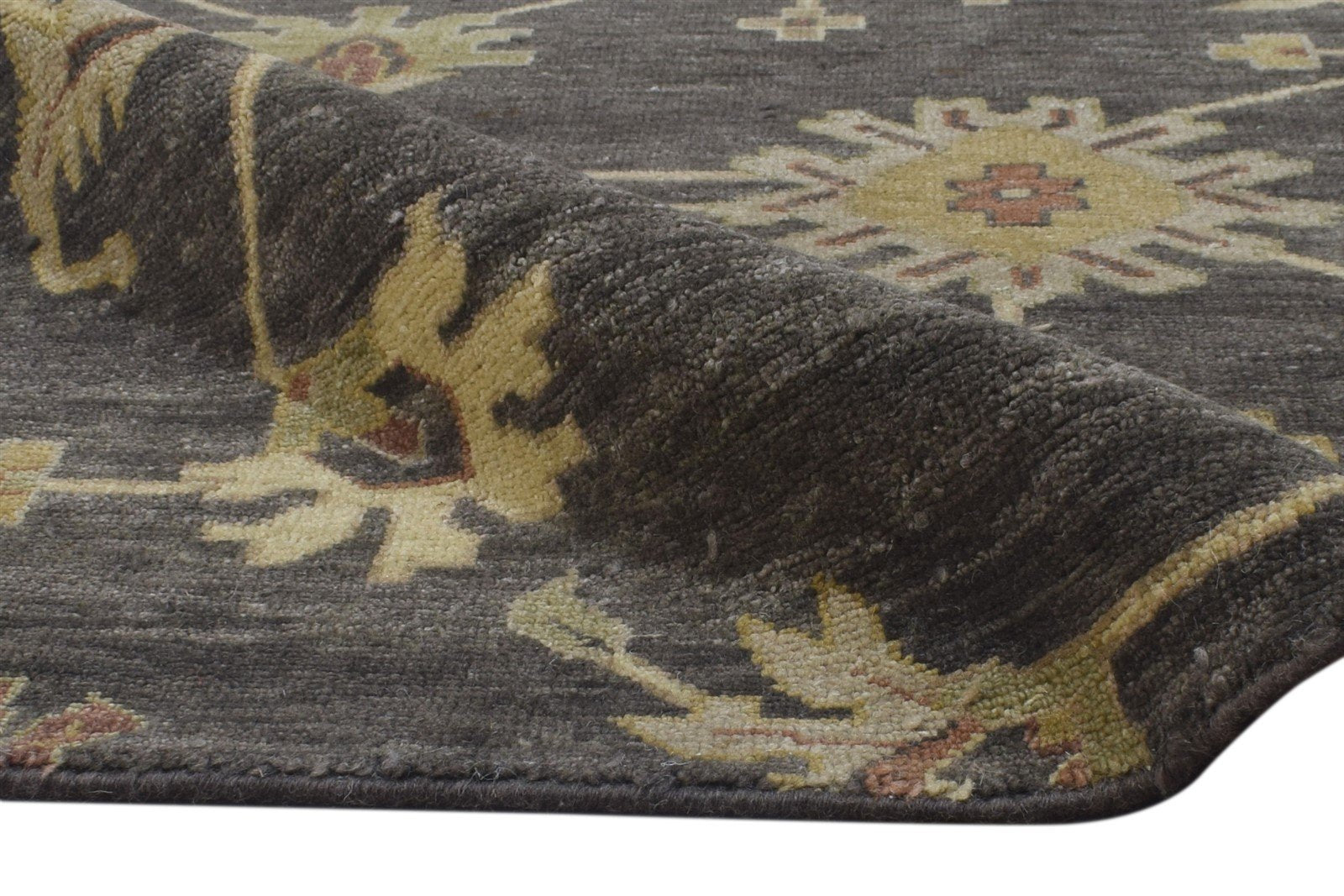 Brown Wool Rug 8' X 9' Persian Hand Knotted Kashan Oriental Large Carpet   7864497864853