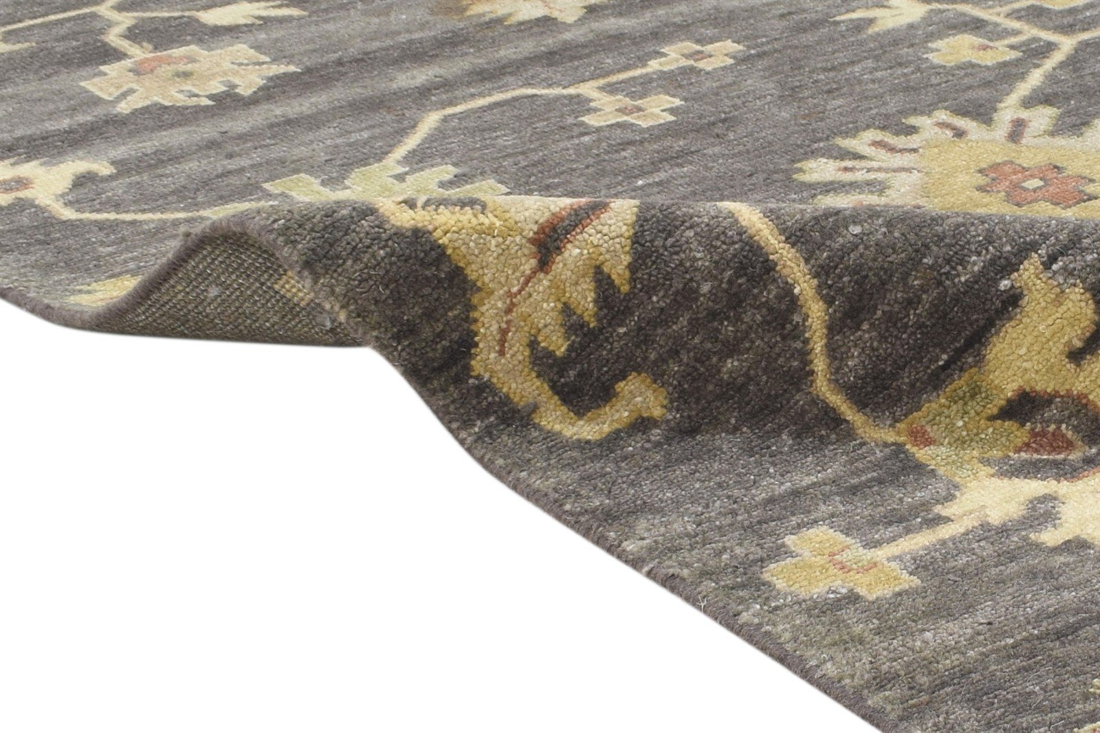 Brown Wool Rug 8' X 9' Persian Hand Knotted Kashan Oriental Large Carpet   7864497864853