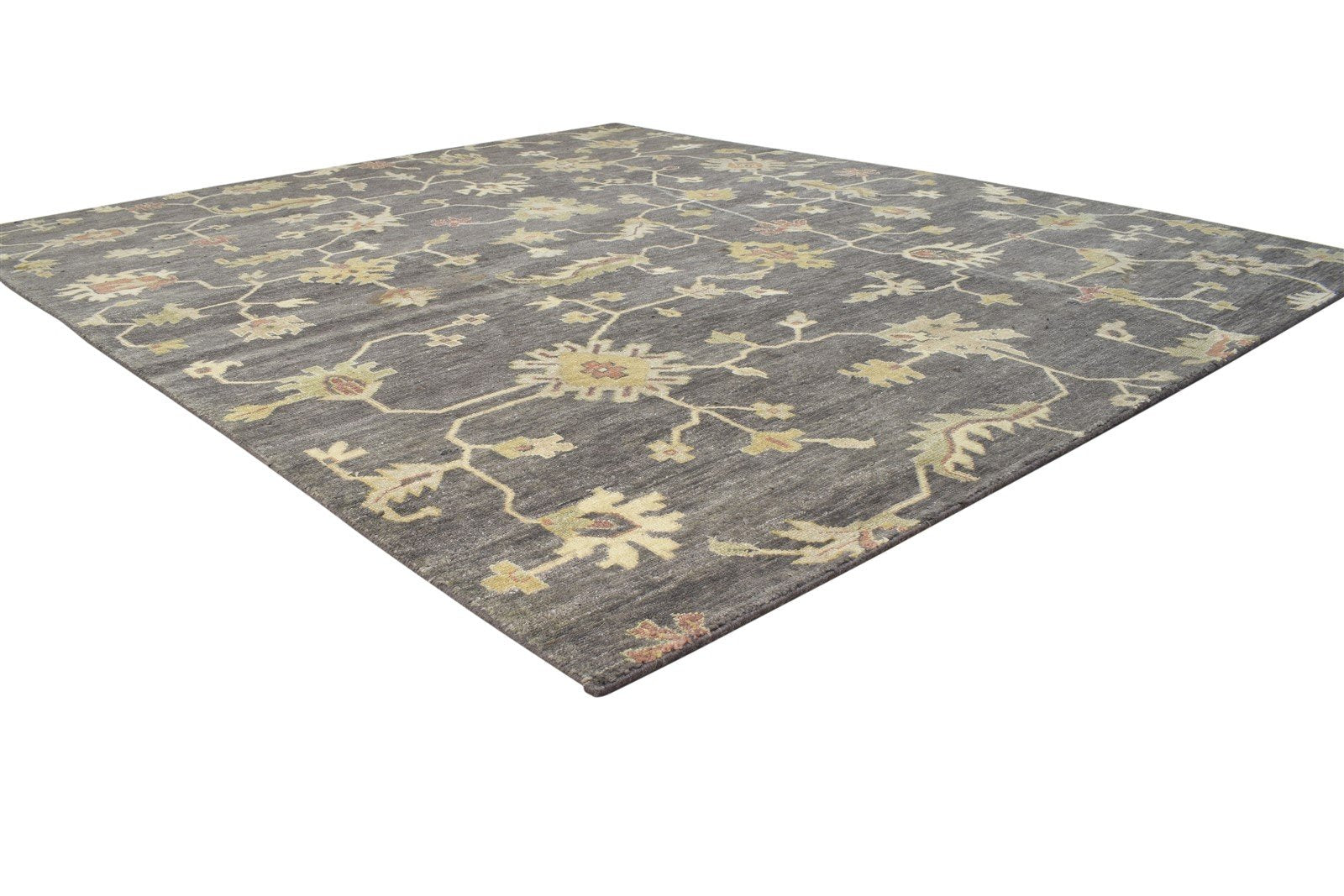 Brown Wool Rug 8' X 9' Persian Hand Knotted Kashan Oriental Large Carpet   7864497864853