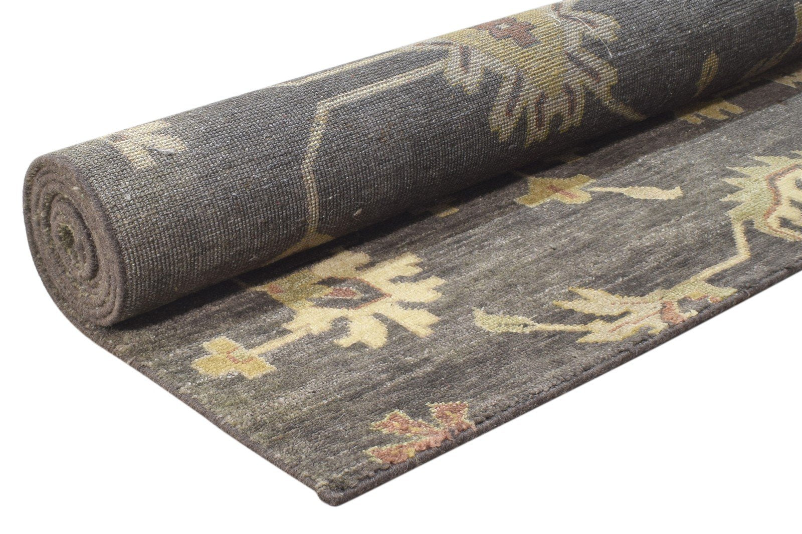 Brown Wool Rug 8' X 9' Persian Hand Knotted Kashan Oriental Large Carpet   7864497864853
