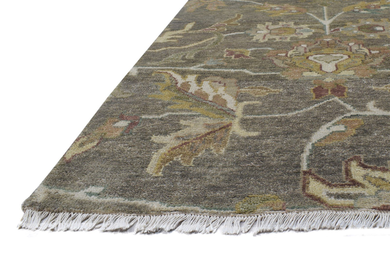 Brown Wool Rug 8' X 9' Persian Hand Knotted Oushak Oriental Large Carpet   7864495308949