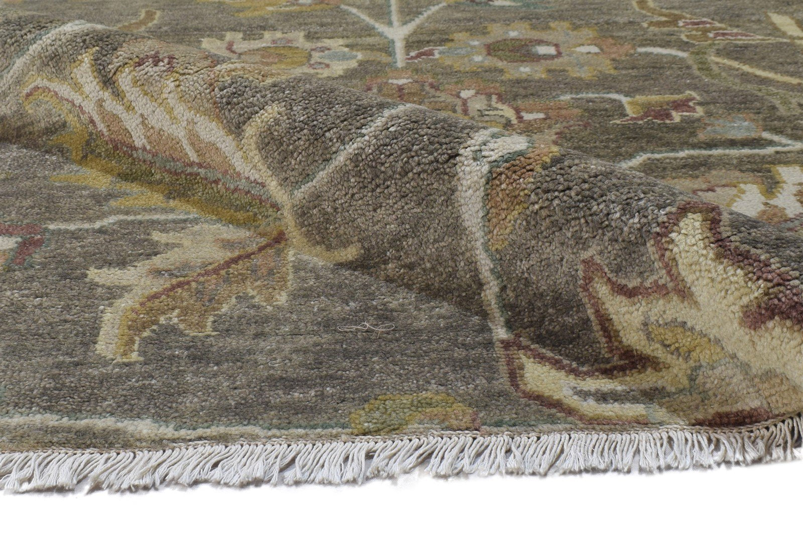 Brown Wool Rug 8' X 9' Persian Hand Knotted Oushak Oriental Large Carpet   7864495308949