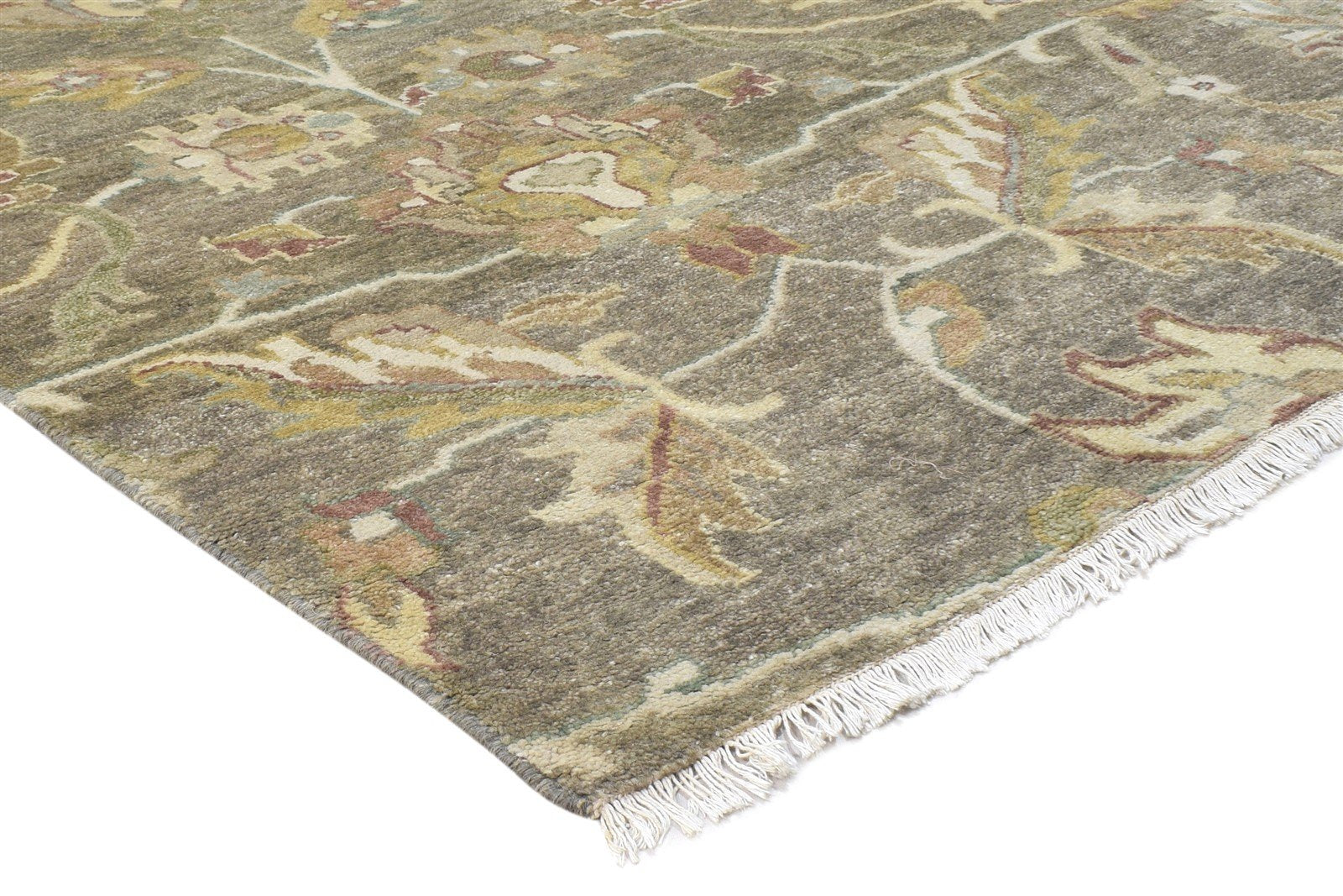 Brown Wool Rug 8' X 9' Persian Hand Knotted Oushak Oriental Large Carpet   7864495308949