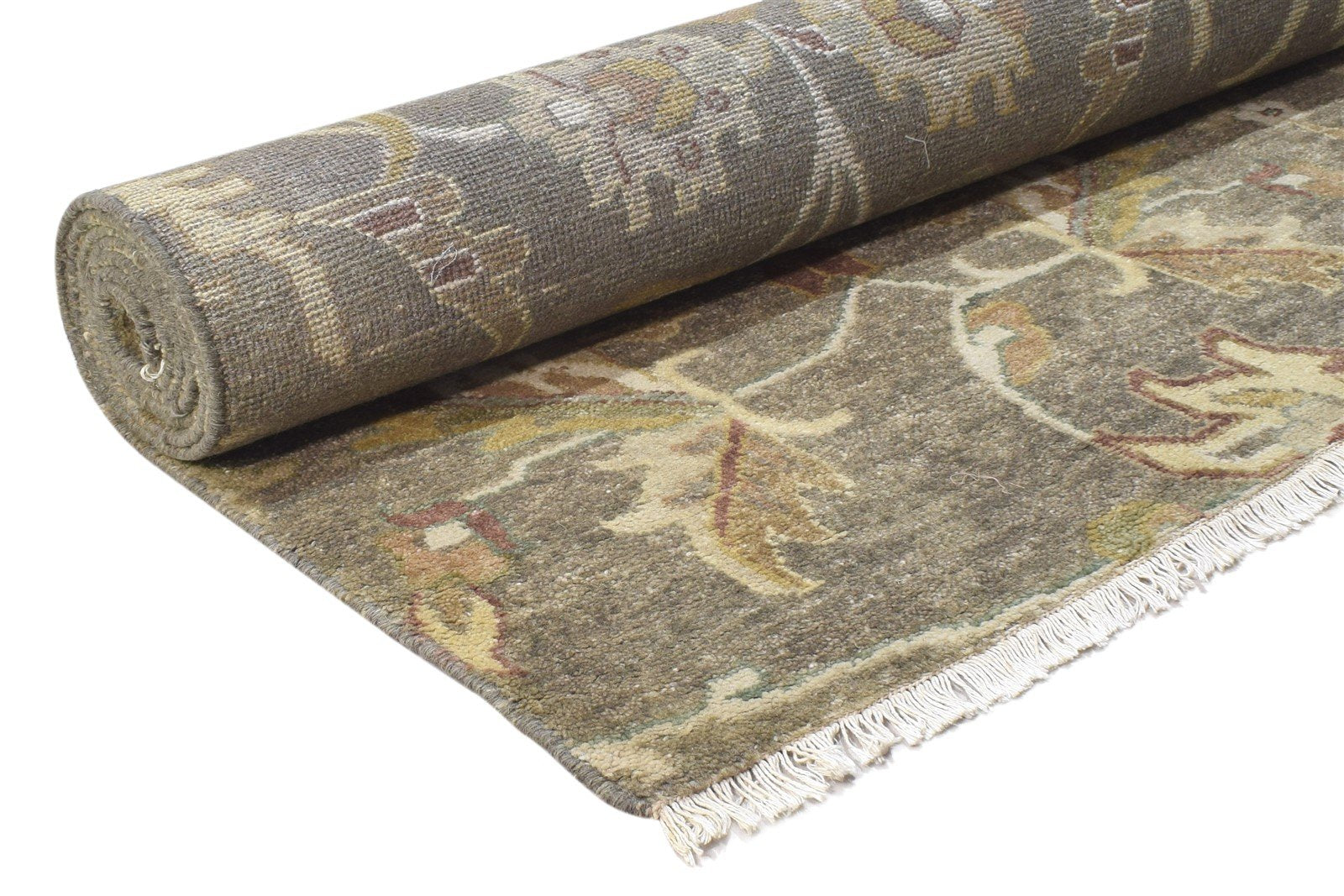 Brown Wool Rug 8' X 9' Persian Hand Knotted Oushak Oriental Large Carpet   7864495308949