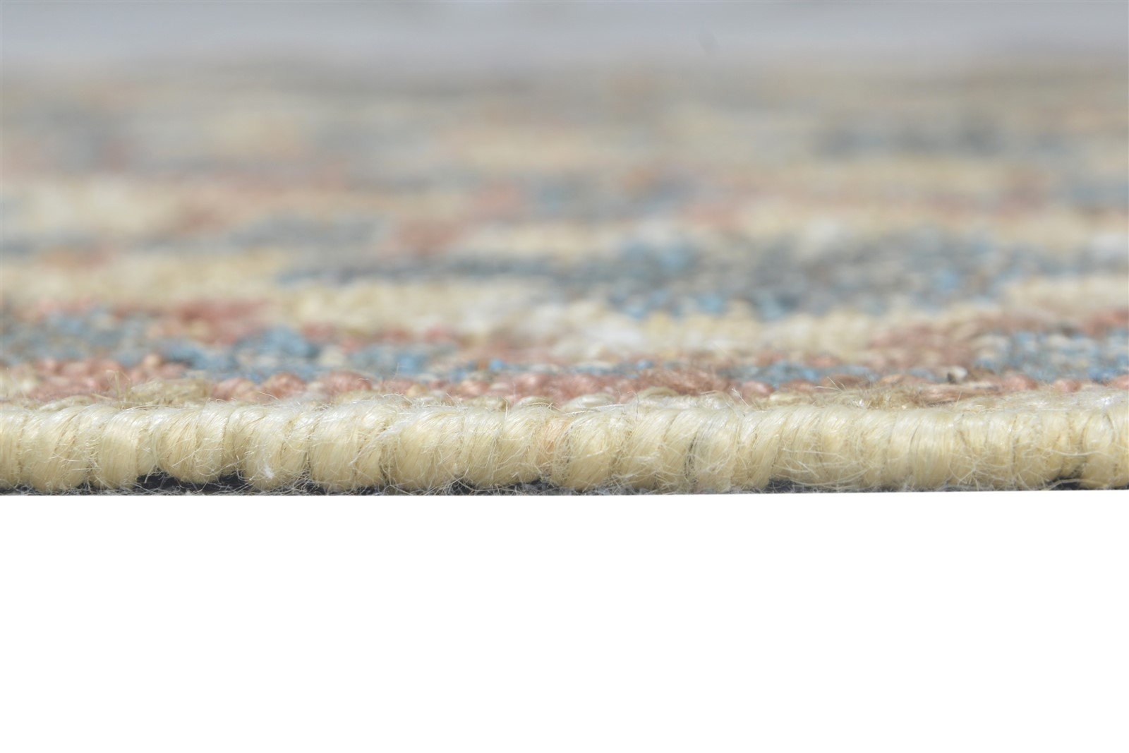 Camile Beige Jute Rug 4' X 6' Modern Dhurrie Moroccan Geometric   7865076121749