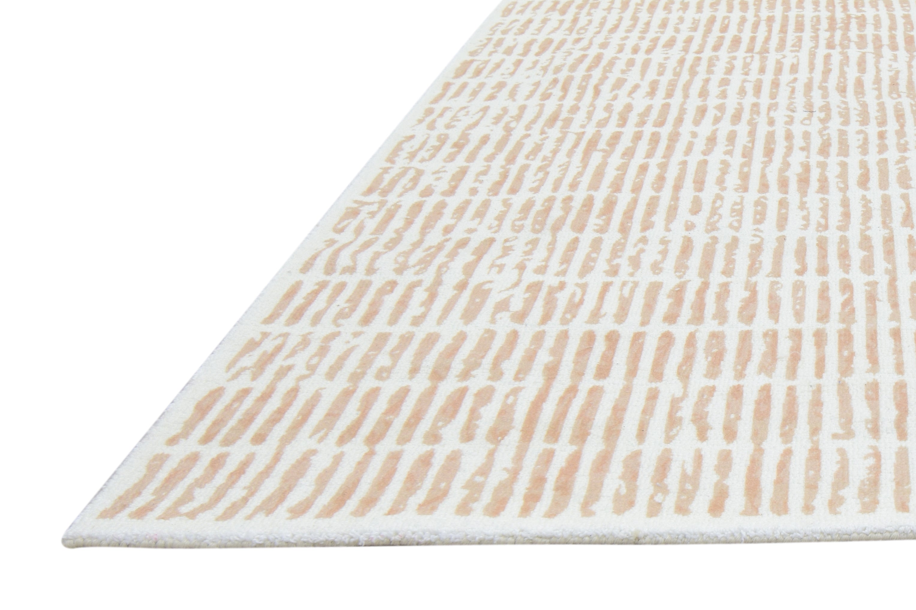 Capitola Handmade Beige Nursery Soft Rug | Modern Abstract Linear Grids Checks Area Rug   9121444888725