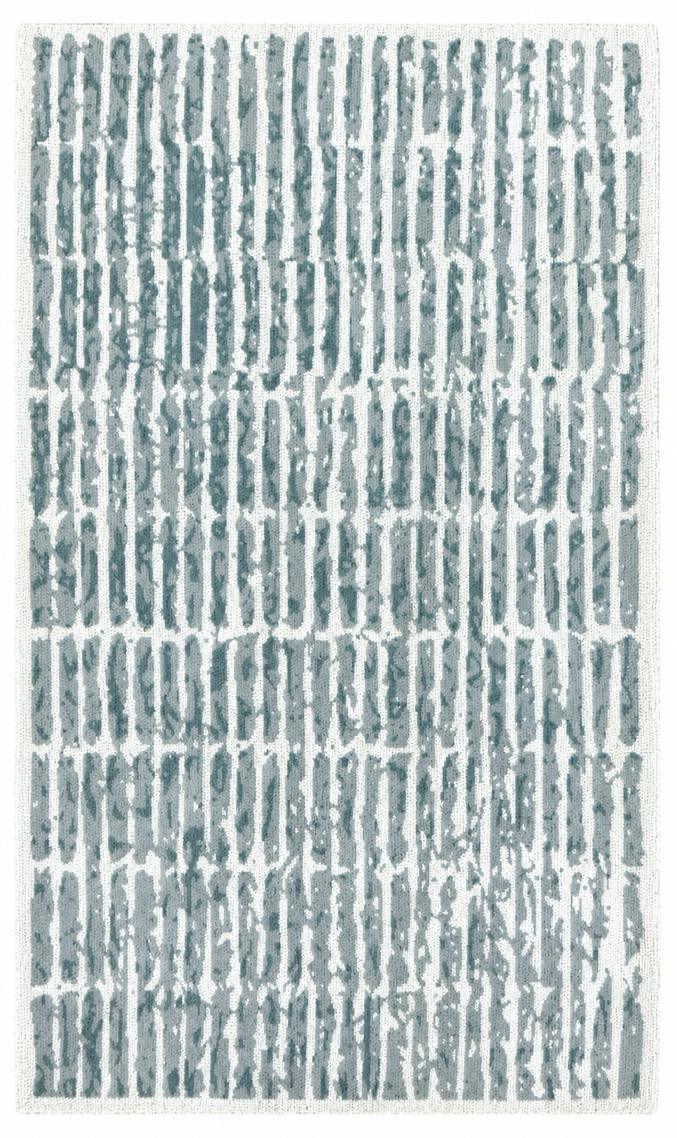 Capitolara Handmade Aqua Blue Soft Rug | Modern Abstract Linear Grids Checks Area Rug   9123653714069