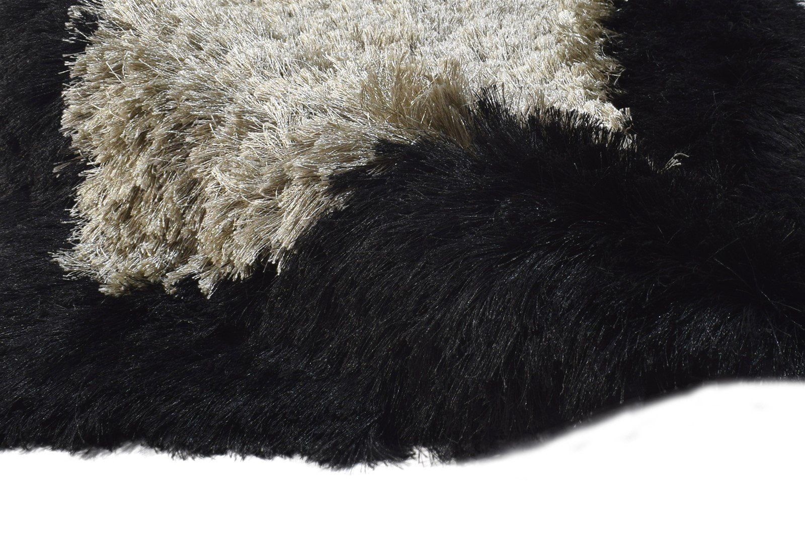 Carilyn Gold Polyester Rug 2' X 3' Shag Hand Woven Scandinavian Modern   7864996626581