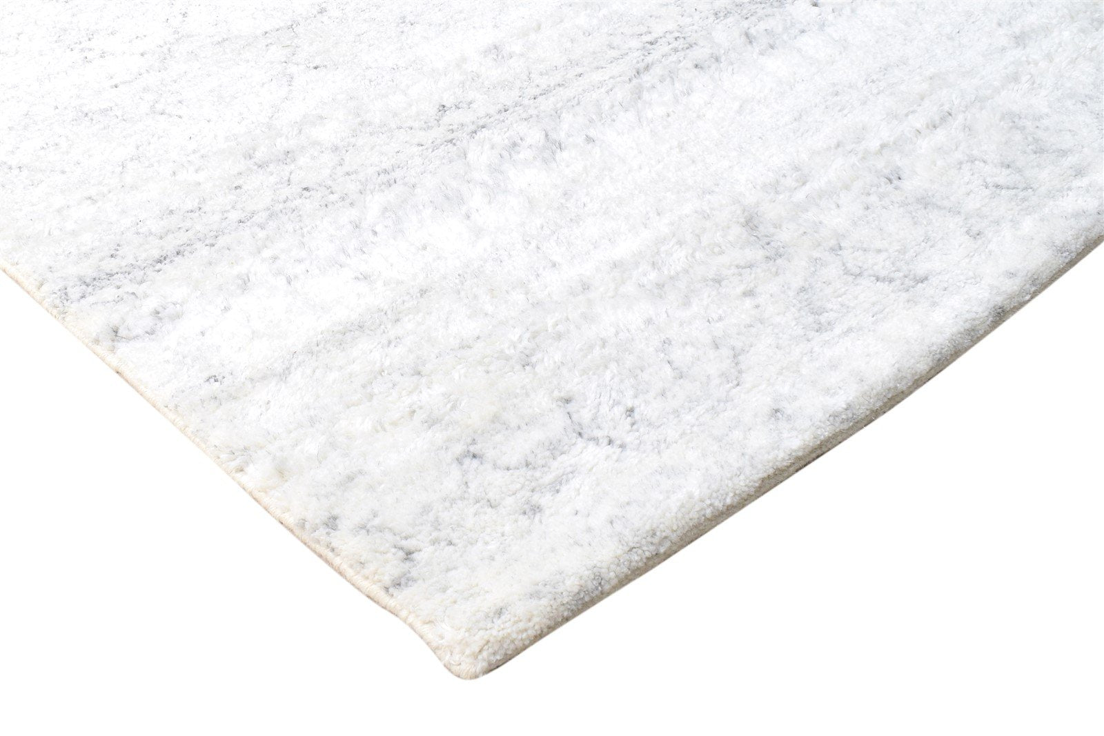 Catlaina Hand Woven Silver Wool / Silk Rug 9' X 12' Modern Moroccan Trellis   7864940658837