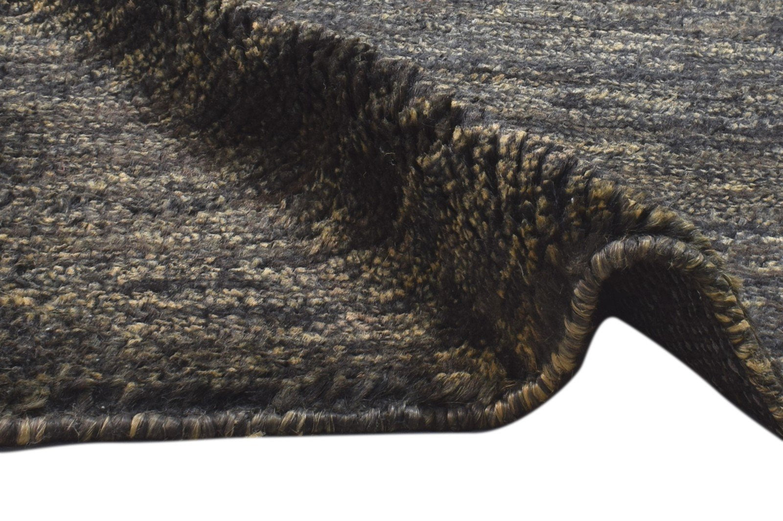 Charcoal Jute Rug 2' X 3' Modern Hand Knotted Scandinavian Solid Small Carpet   7864100585621