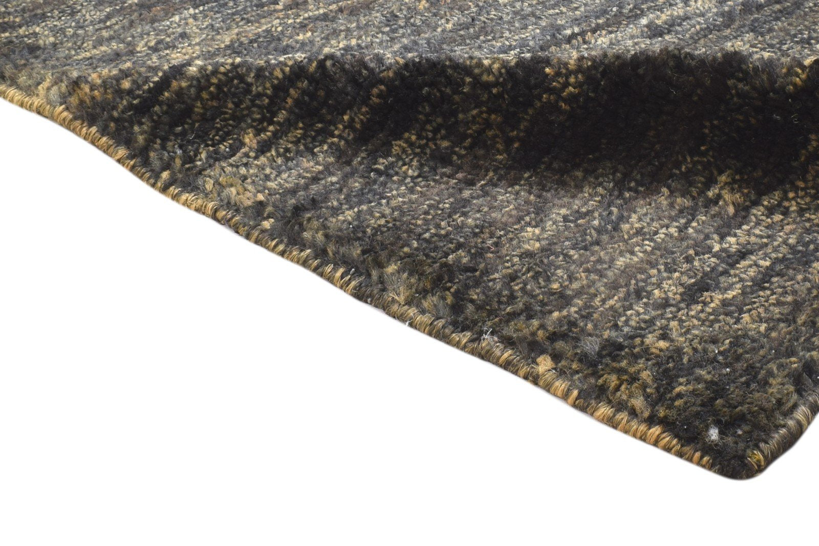 Charcoal Jute Rug 2' X 3' Modern Hand Knotted Scandinavian Solid Small Carpet   7864100585621