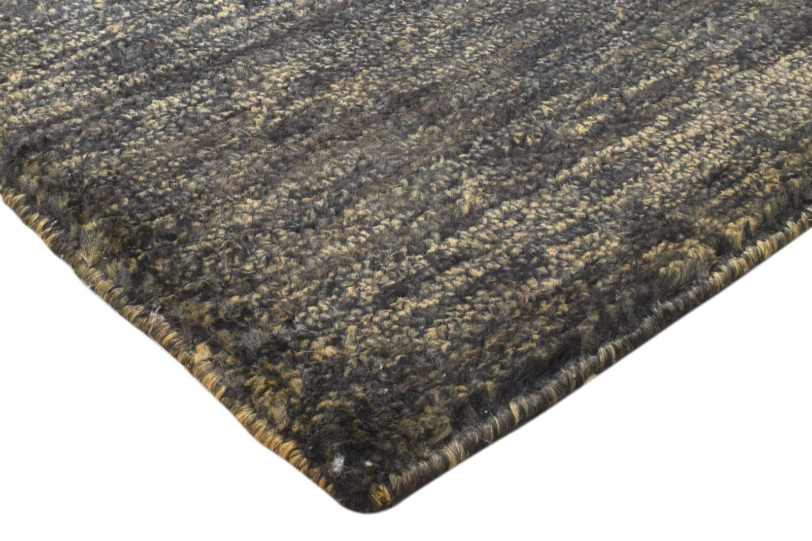 Charcoal Jute Rug 2' X 3' Modern Hand Knotted Scandinavian Solid Small Carpet   7864100585621