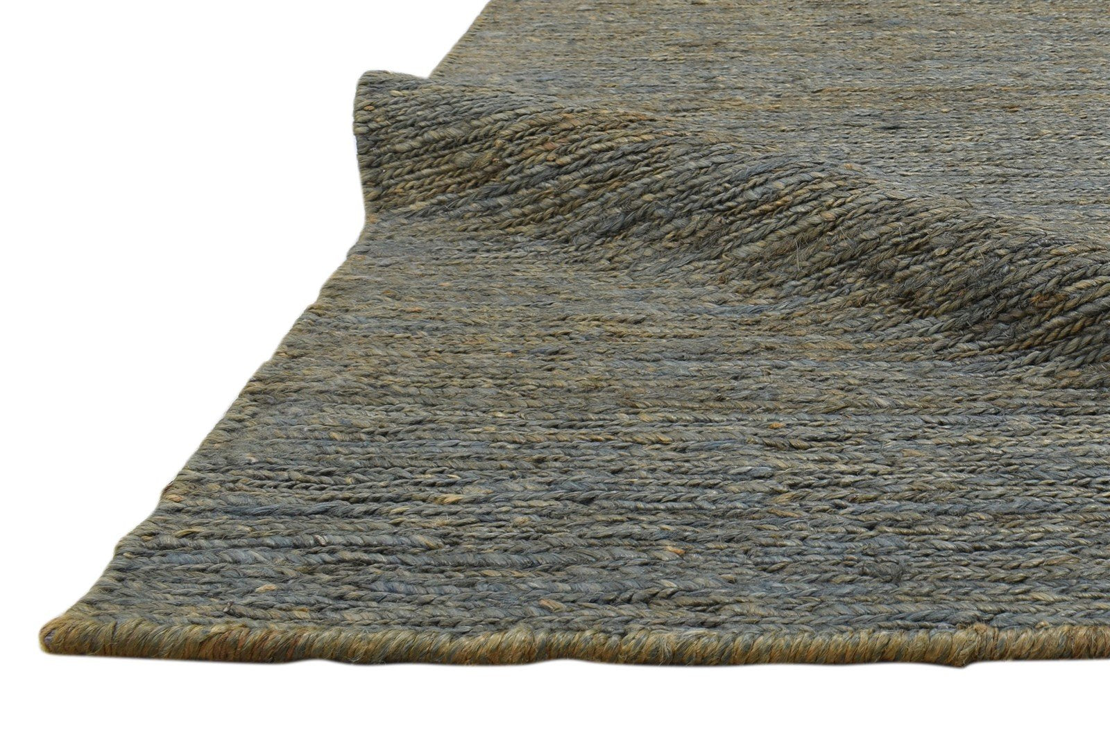 Charcoal Jute Rug 5X8 Modern Hand Knotted Scandinavian Solid Room Size Carpet   7860699627669