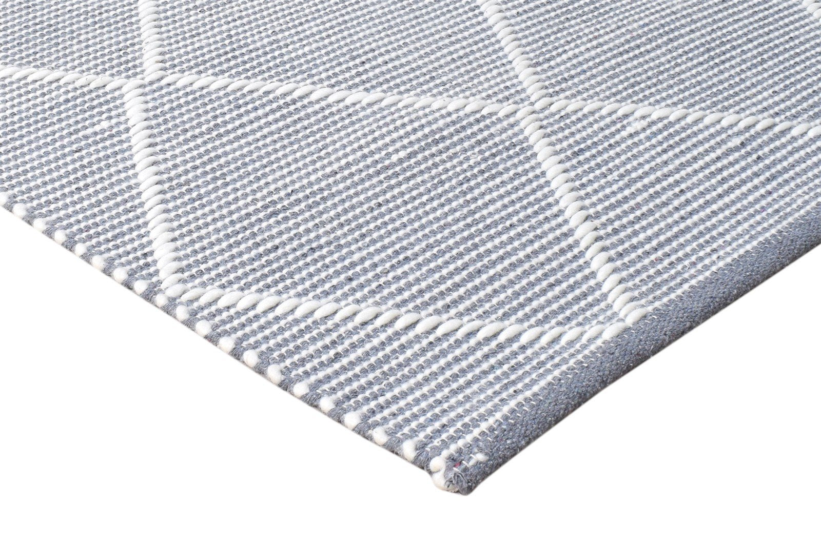 Charcoal New Zealand Wool Rug 3X4 Modern Hand Woven Scandinavian Geometric Small   7865178849429