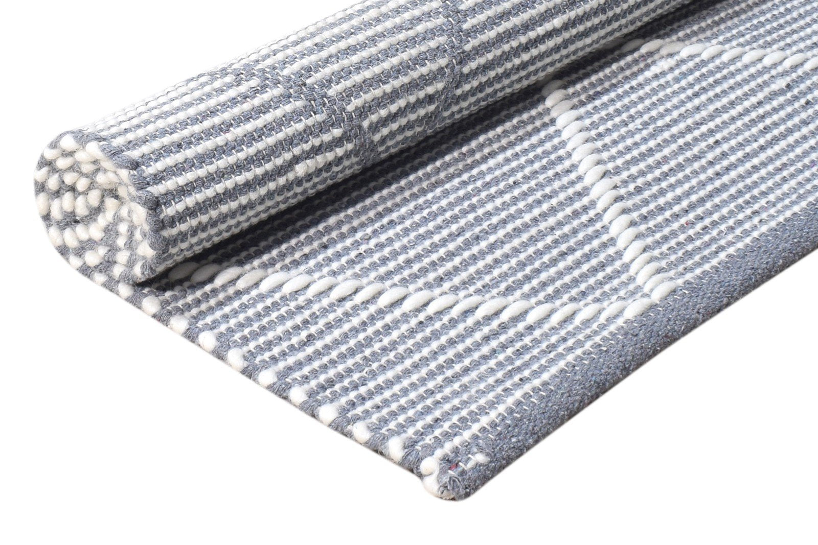 Charcoal New Zealand Wool Rug 3X4 Modern Hand Woven Scandinavian Geometric Small   7865178849429