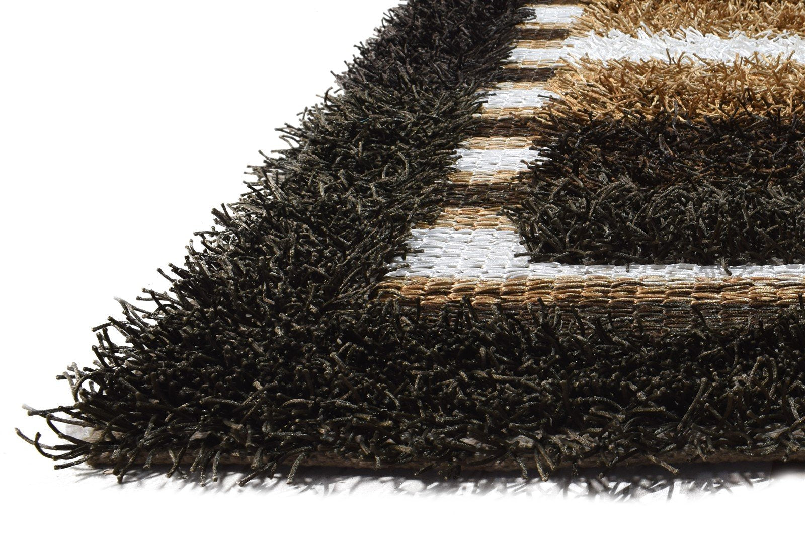Charcoal Polyester Rug 4X6 Modern Hand Woven Scandinavian Abstract Room Size   7865109053589