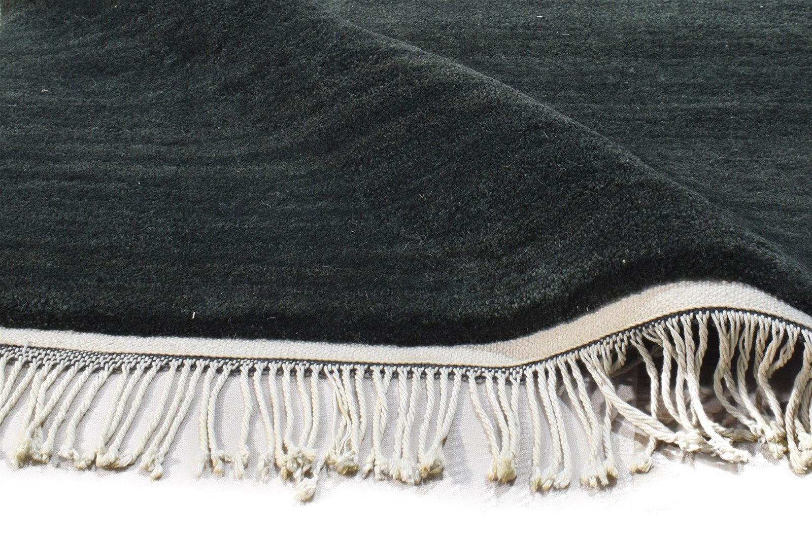 Charcoal Wool Rug 2' X 3' Modern Hand Knotted Scandinavian Solid Small Carpet   7865051086997