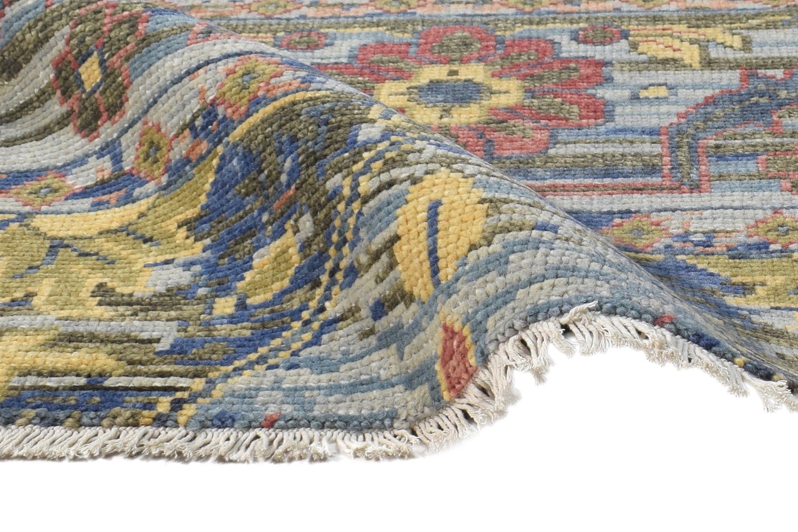Charcoal Wool Rug 2X2 Persian Hand Knotted Heriz-Indian Oriental Small Carpet   7864927813781