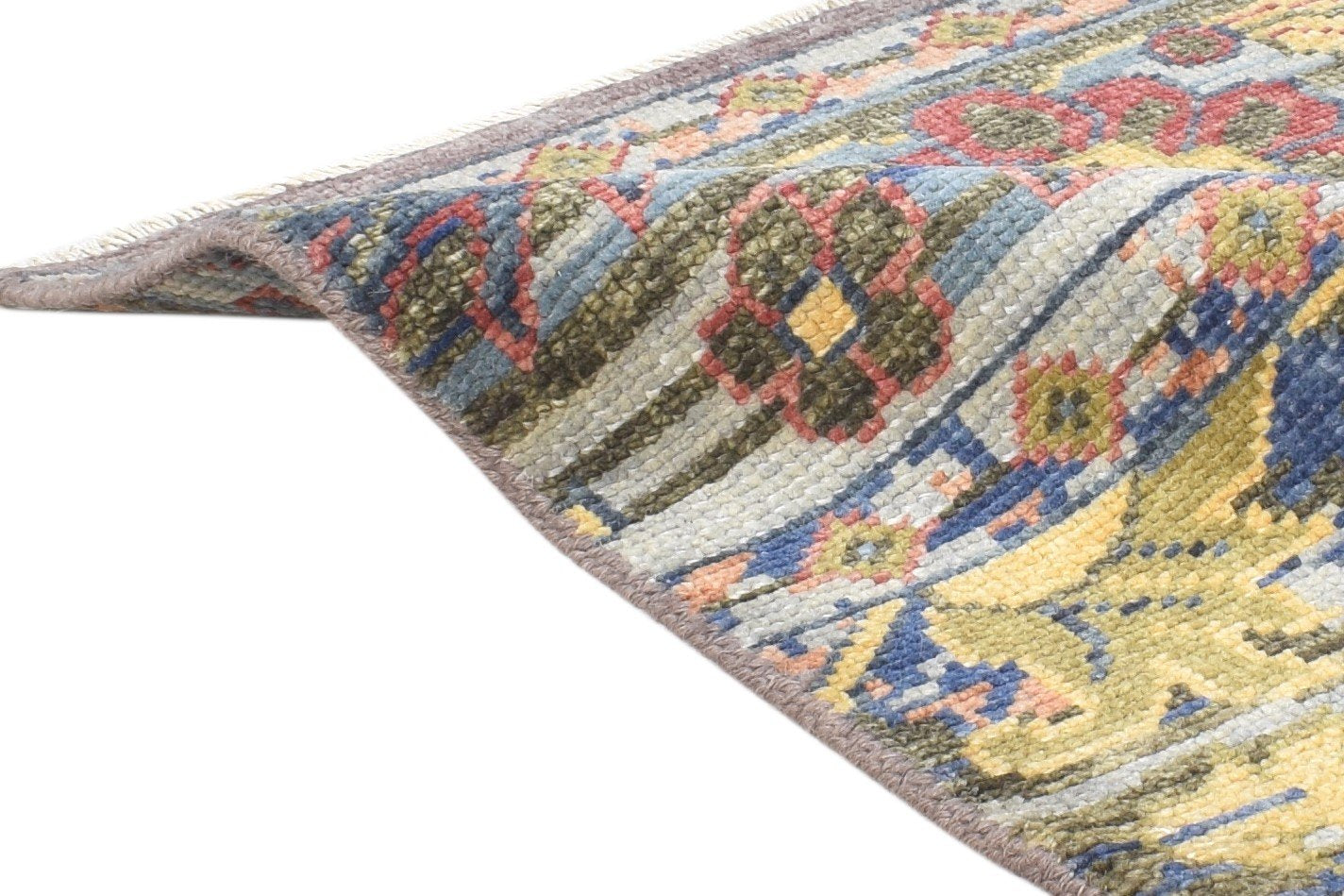 Charcoal Wool Rug 2X2 Persian Hand Knotted Heriz-Indian Oriental Small Carpet   7864927813781