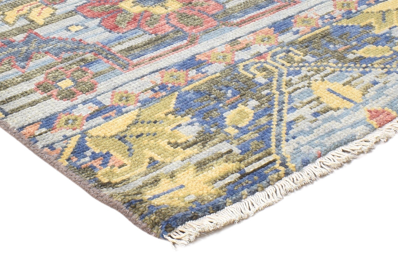 Charcoal Wool Rug 2X2 Persian Hand Knotted Heriz-Indian Oriental Small Carpet   7864927813781