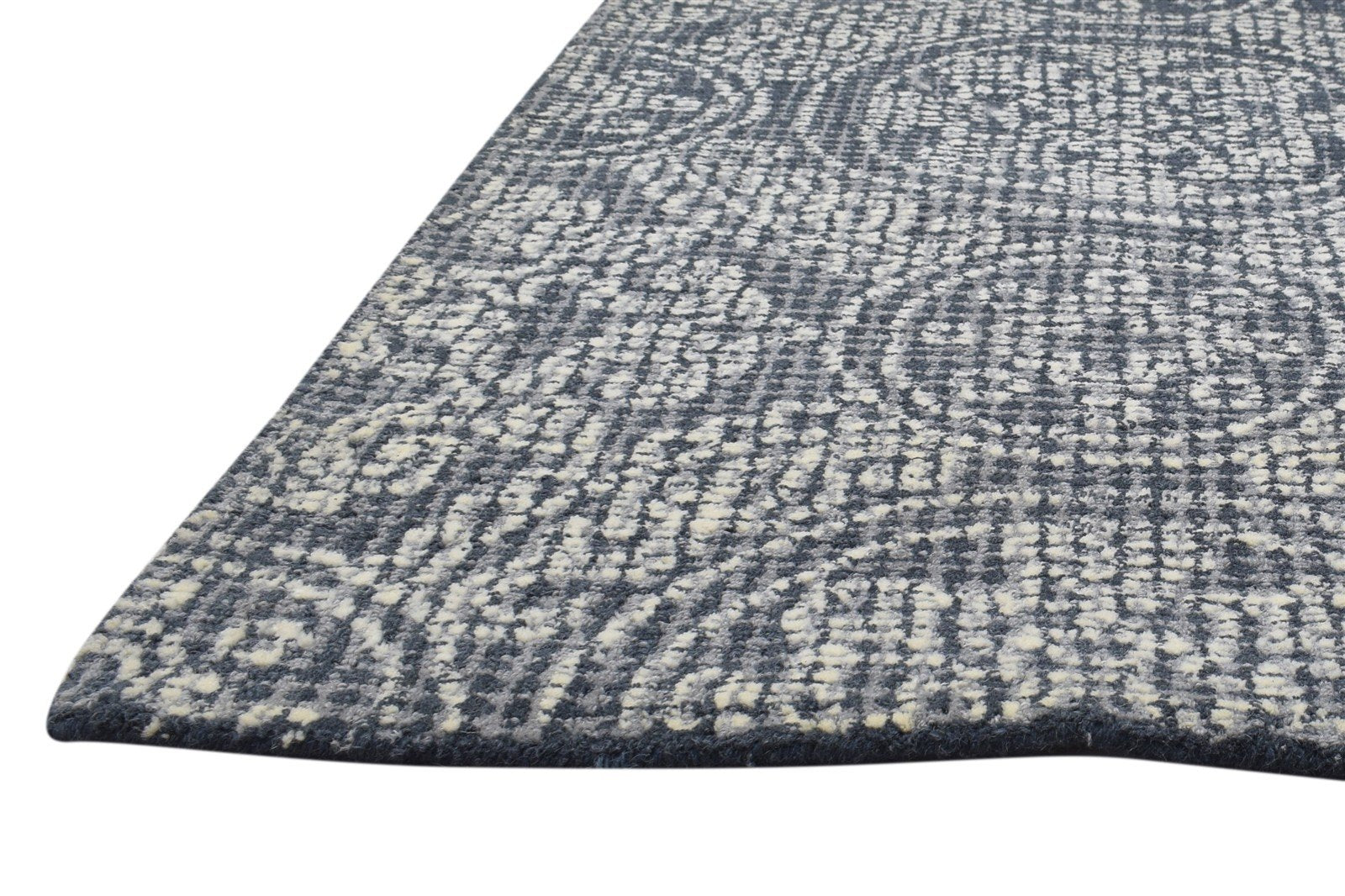 Charcoal Wool Rug 3' X 4' Modern Hand Tufted Moroccan Circles Small Carpet   7864171757717