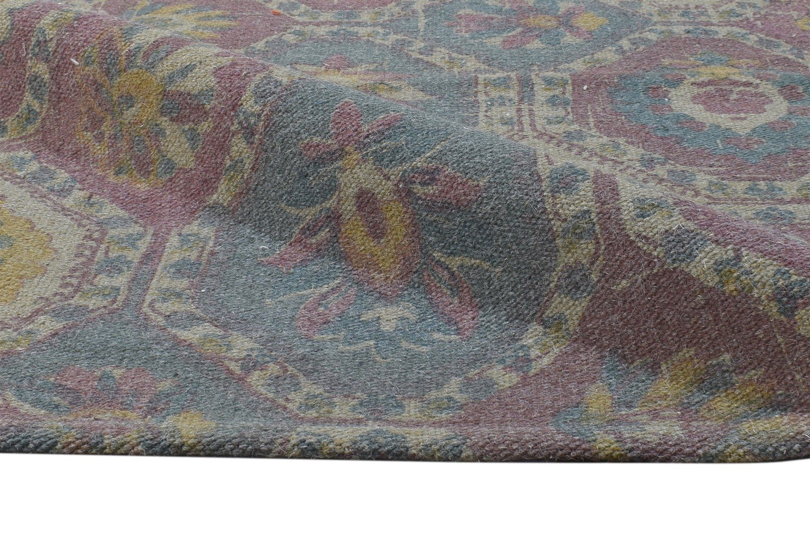 Charcoal Wool Rug 5' X 8' Modern Dhurrie Moroccan Trellis Room Size Carpet   7865143197845