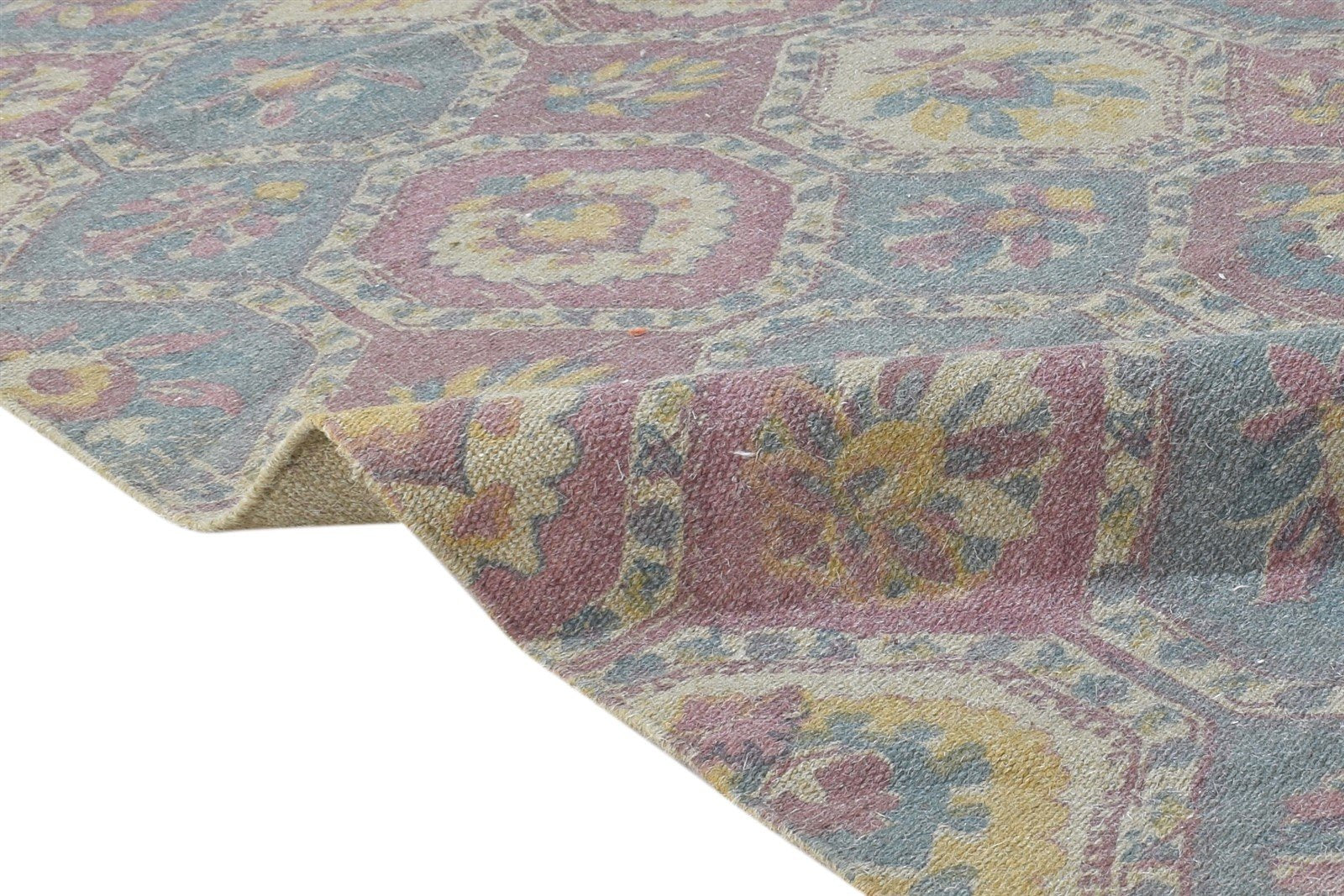 Charcoal Wool Rug 5' X 8' Modern Dhurrie Moroccan Trellis Room Size Carpet   7865143197845