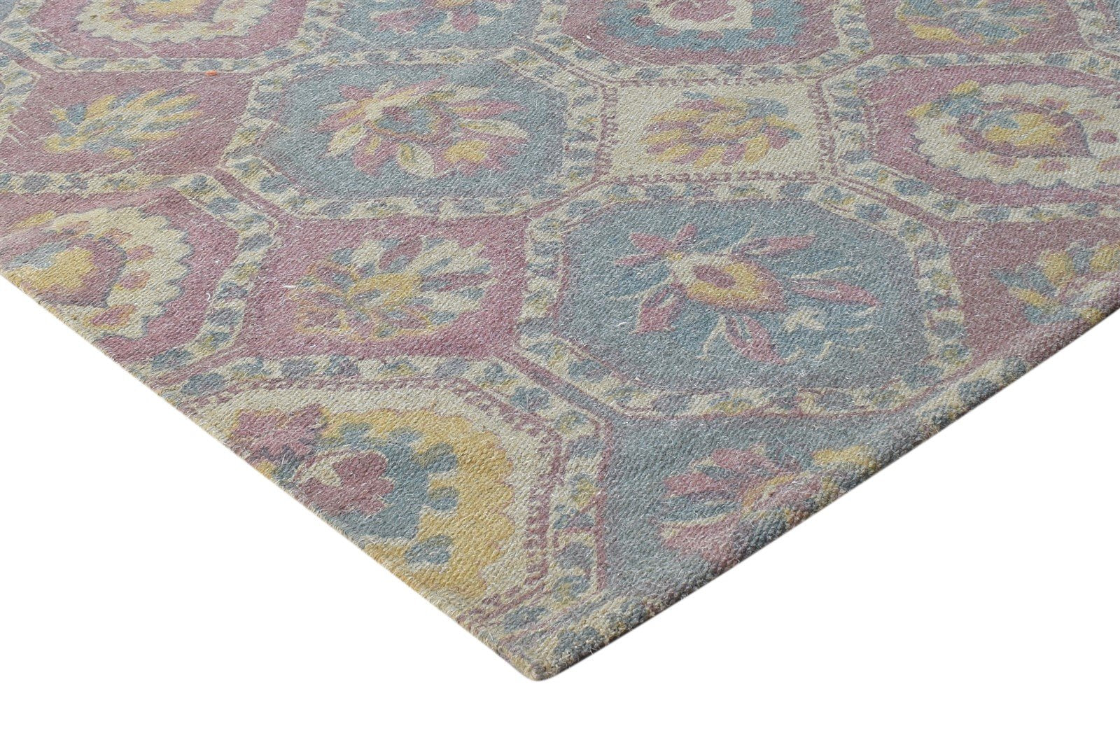 Charcoal Wool Rug 5' X 8' Modern Dhurrie Moroccan Trellis Room Size Carpet   7865143197845